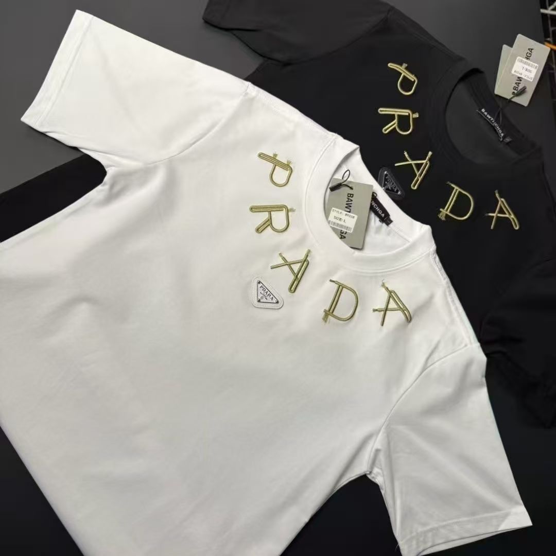 新しいカジュアルレタールーズラウンドネック万能半袖クラシックTシャツ