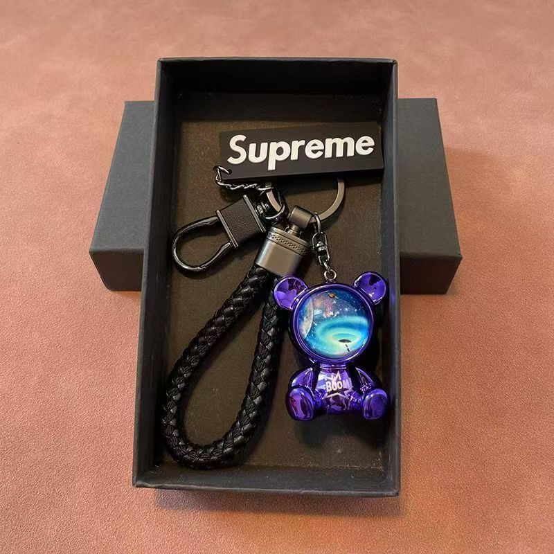 クマのカップルの車のキーチェーンクリエイティブペンダント個性的な人形車のギフトキー漫画かわいいチェーン