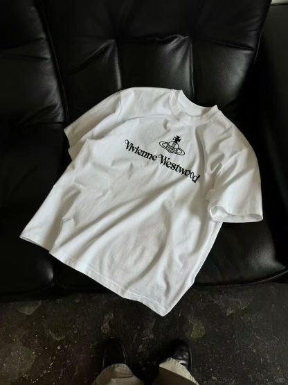 『M-2XL』黒と白のインスタイル純綿半袖Tシャツ男性と女性ゆったり夏のトレンド