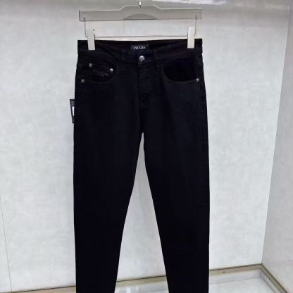 『S-2XL』2025年春秋新作 ブラックジーンズ メンズ ストレッチパンツ カジュアル 万能