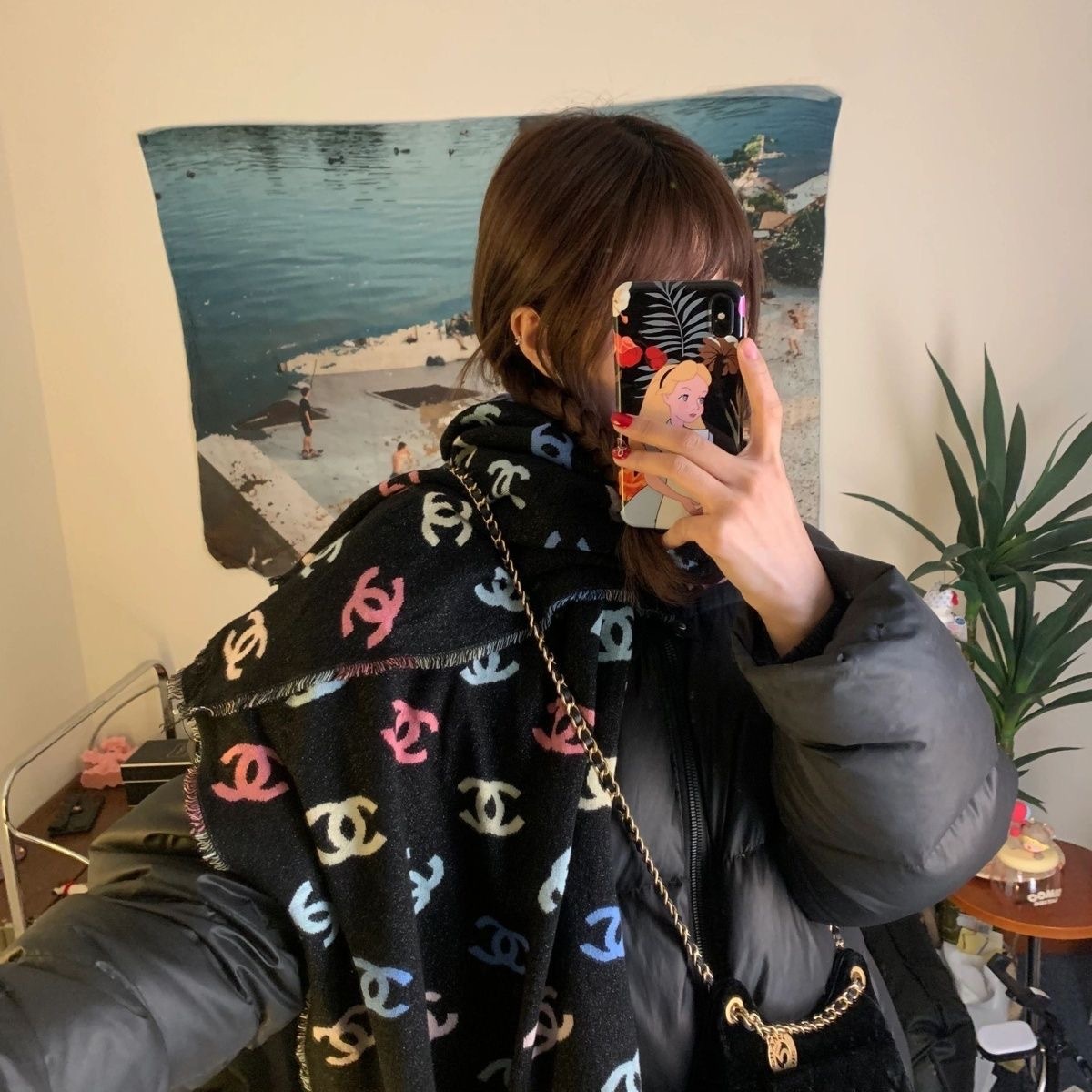 新しい秋と冬のスカーフタッセル暖かい両面レインボーネックショールデュアル目的