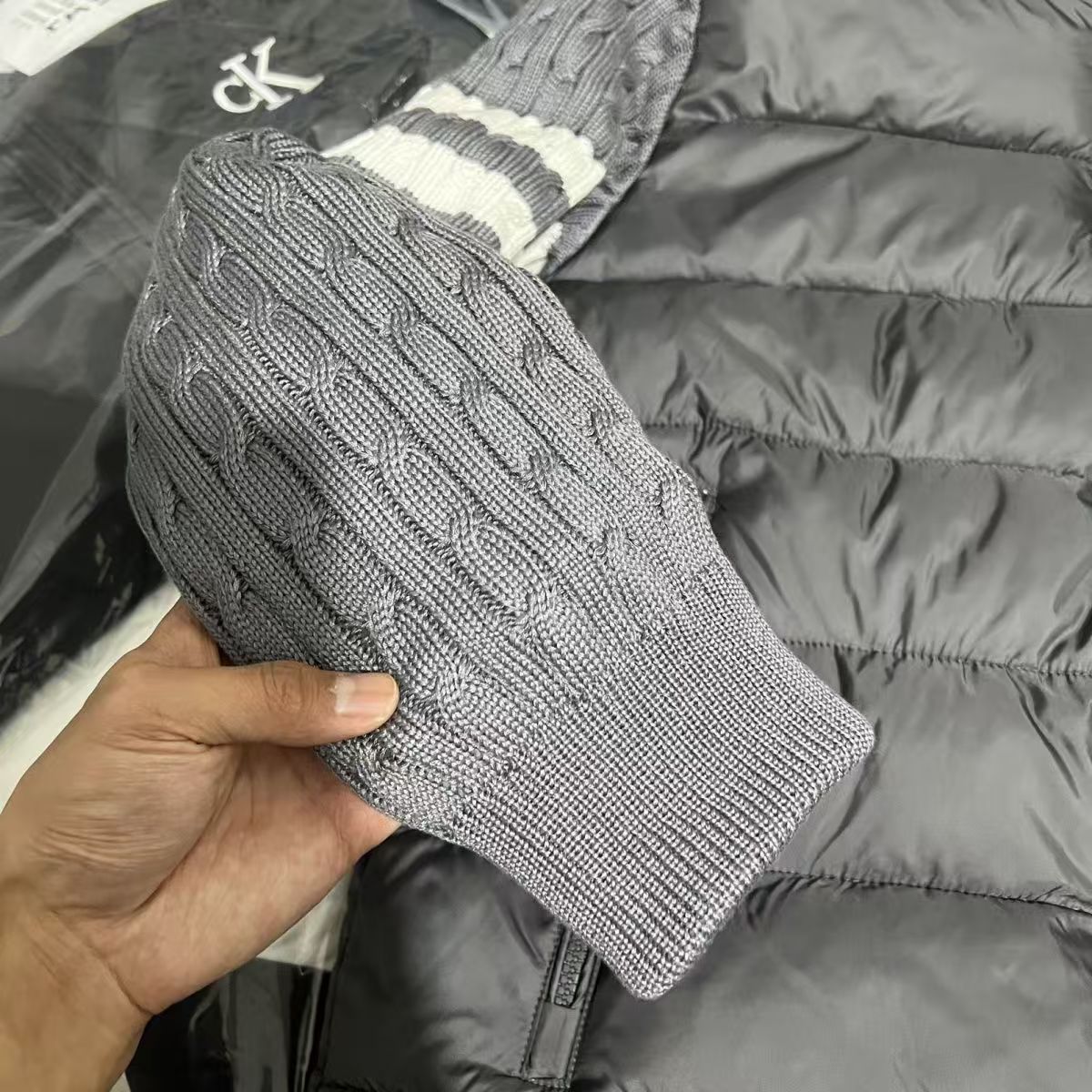 『M-4XL』ニットパッチワークコットンジャケットスタンドカラーメンズ冬暖かい新しいカジュアルカップルコットンジャケット