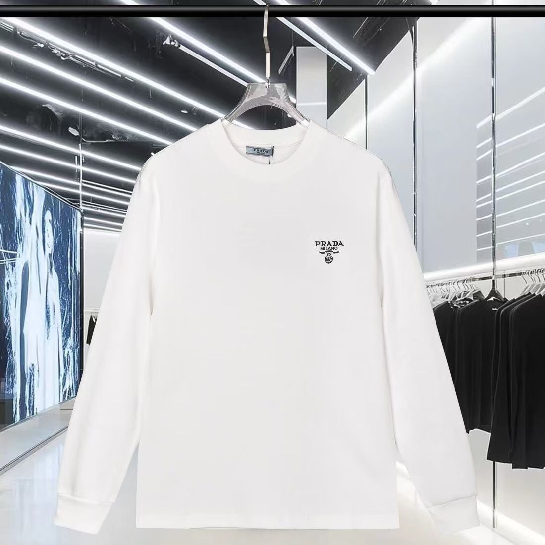 『M-3XL』クラシックレタープリントユニセックスプルオーバーラウンドネック長袖カジュアルスタイル