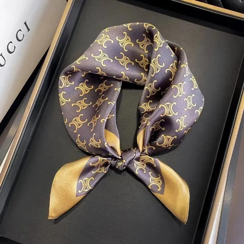 気質満点 好感度UP スタイリッシュ 高品質 快適 合わせやすい エレガント フェミニン シルクスカーフ