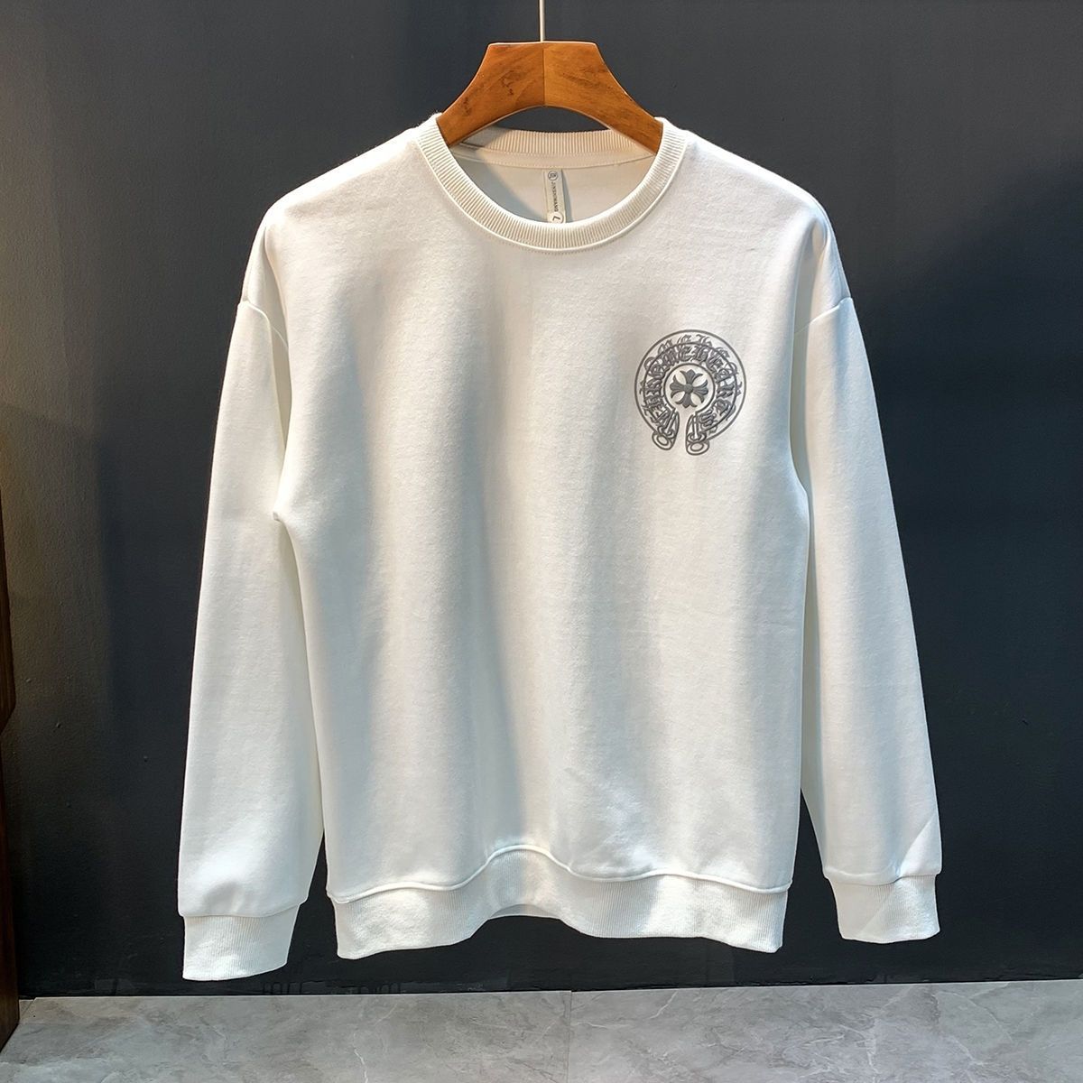 【M-4XL】ファッションブランドのスウェットシャツ秋冬新作プラスベルベット厚手カジュアルラウンドネックルーズジャケット