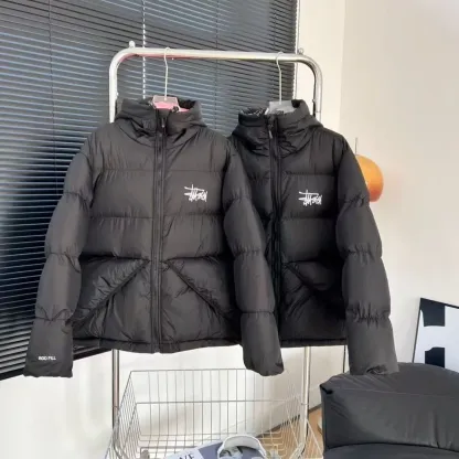 『M-2XL』新しい冬用中綿コート、ユニセックス、厚手、暖かい、ゆったりフィット