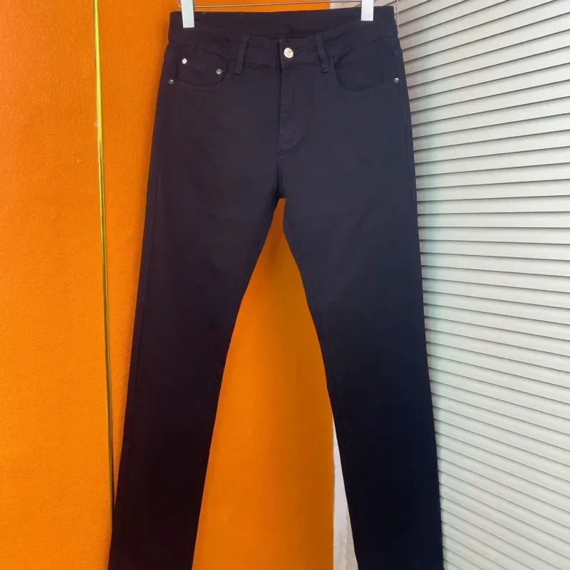 『S-2XL』目立つ 高品質 ファッション シンプル 快適 クラシック 合わせやすい スリムストレートジーンズ