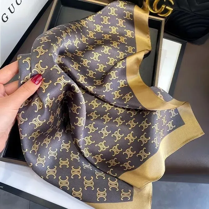 気質満点 好感度UP スタイリッシュ 高品質 快適 合わせやすい エレガント フェミニン シルクスカーフ