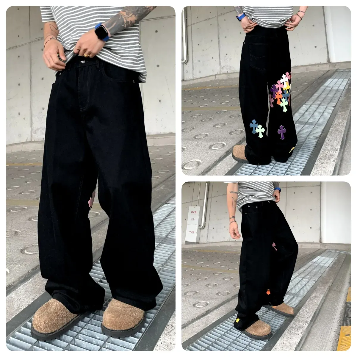 『S-3XL』2025年春夏新作 レイジーカラーパンツ 気質ジーンズ メンズ