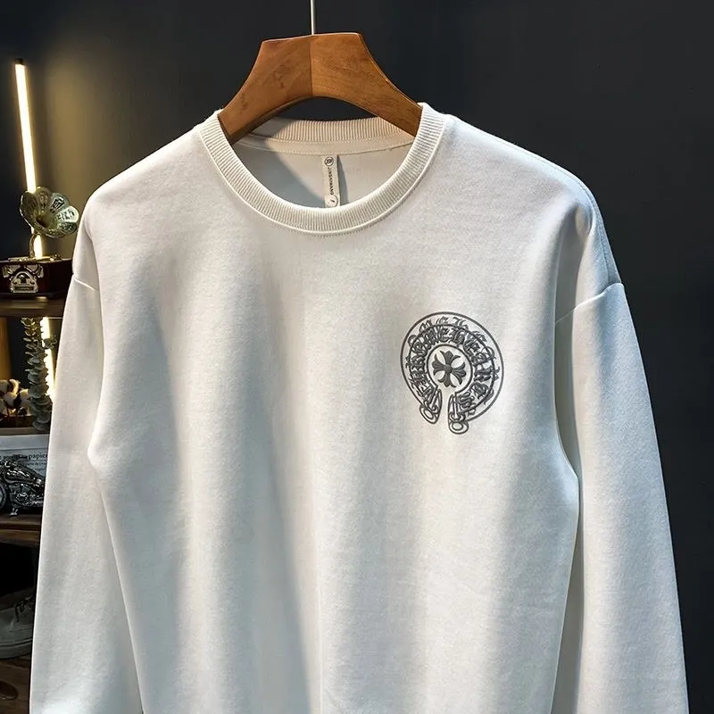 【M-4XL】ファッションブランドのスウェットシャツ秋冬新作プラスベルベット厚手カジュアルラウンドネックルーズジャケット