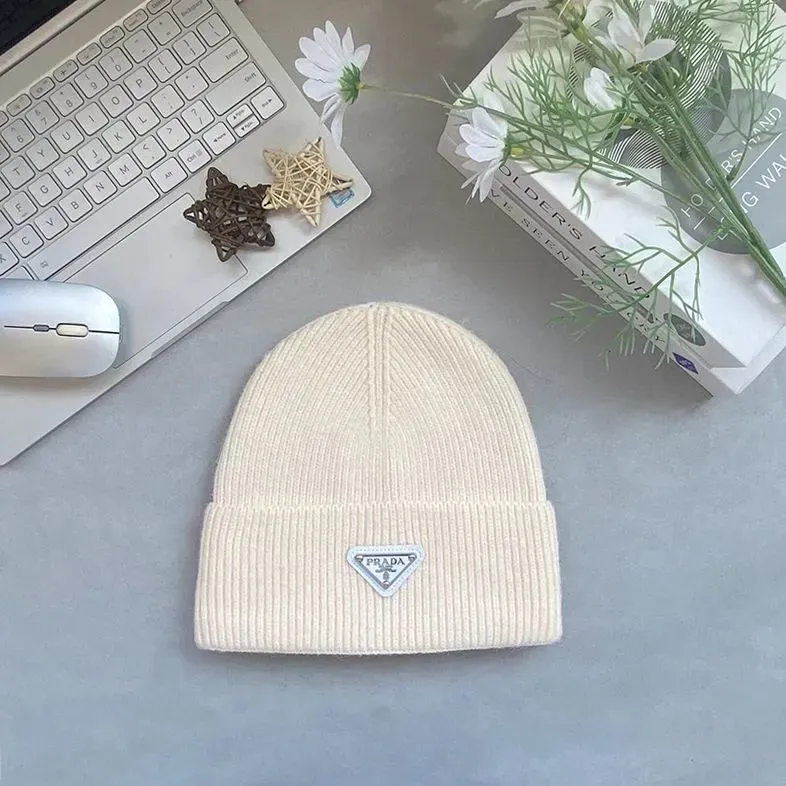 冬用ニットラビットファーファッショナブルな秋冬用厚手暖かいウール帽子