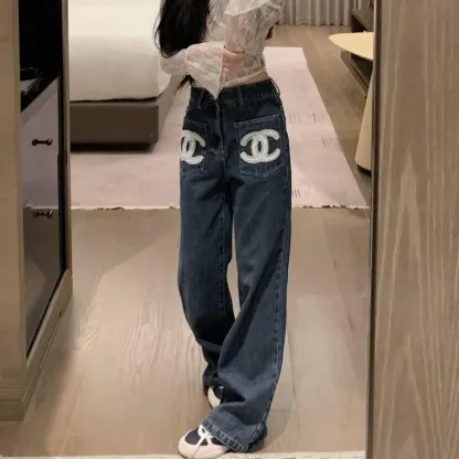 『S-L』上品見えレンド フェミニン 高品質 体型をカバー 脚長効果 合わせやすい ジーンズ