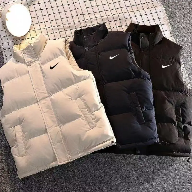 新しいユニセックススポーツベストコットンジャケット多用途暖かいカジュアルスタンドカラーベスト