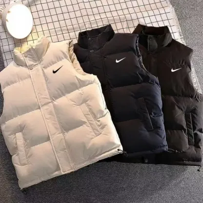 新しいユニセックススポーツベストコットンジャケット多用途暖かいカジュアルスタンドカラーベスト