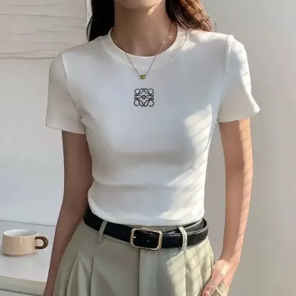 『M-XL』売れ切れ必至 大好評 絶対流行 シンプル フェミニン 刺繍 Ｔシャツ