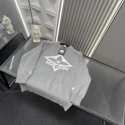 『L-4XL』秋冬ニットジャカードセーターラウンドネックプルオーバーカップルルーズセーター