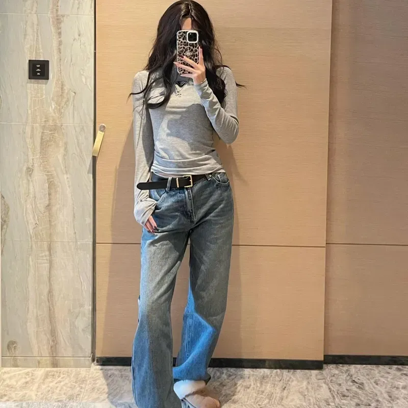 『S-L』今季も大流行トレンド 快適 柔らかい着瘦せ 細身シルエット長袖Tシャツ