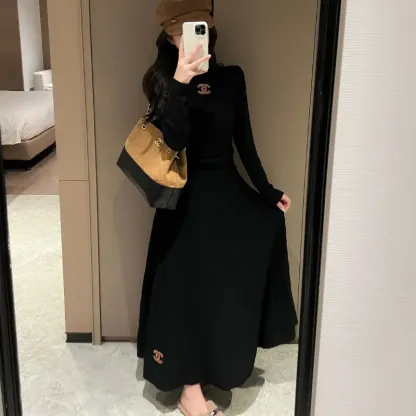 『フリー』セット 大人の定番 着心地良い 絶対流行 ファッション ニット生地 無印 着瘦せ トップス+スカート