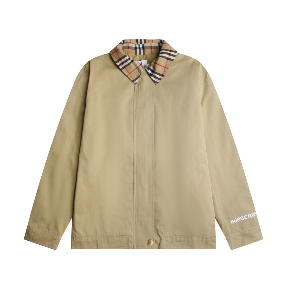 『M-XL』2025年新作トレンチコート レトロカーキチェック柄ショートジャケット