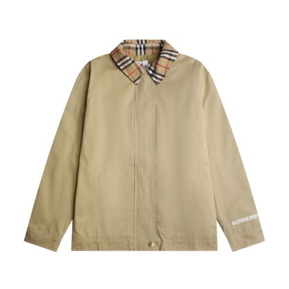 『M-XL』2025年新作トレンチコート レトロカーキチェック柄ショートジャケット