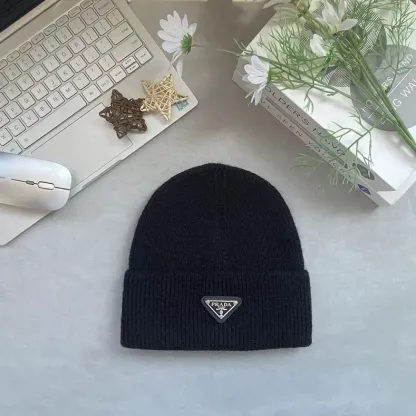 冬用ニットラビットファーファッショナブルな秋冬用厚手暖かいウール帽子