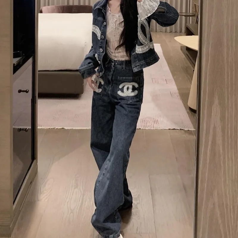 『S-L』上品見えレンド フェミニン 高品質 体型をカバー 脚長効果 合わせやすい ジーンズ