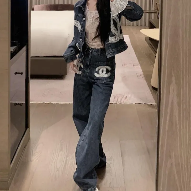 『S-L』上品見えレンド フェミニン 高品質 体型をカバー 脚長効果 合わせやすい ジーンズ