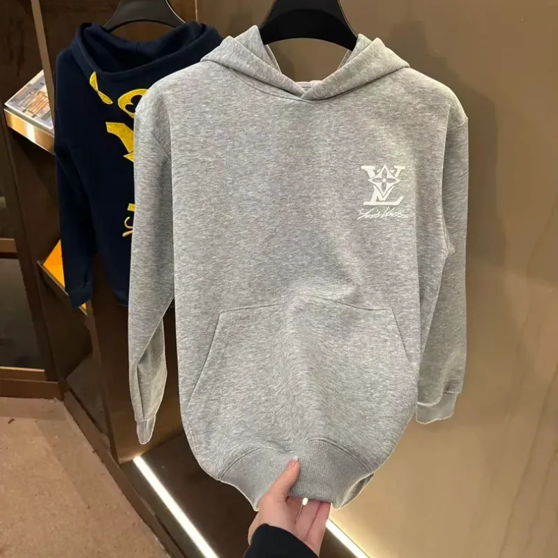 『L-5XL』おすすめ 質感のいい トレンド ノームコア フード付き 刺繍 トレーナー