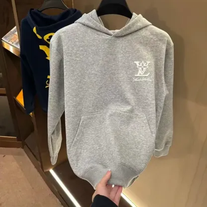 『L-5XL』おすすめ 質感のいい トレンド ノームコア フード付き 刺繍 トレーナー