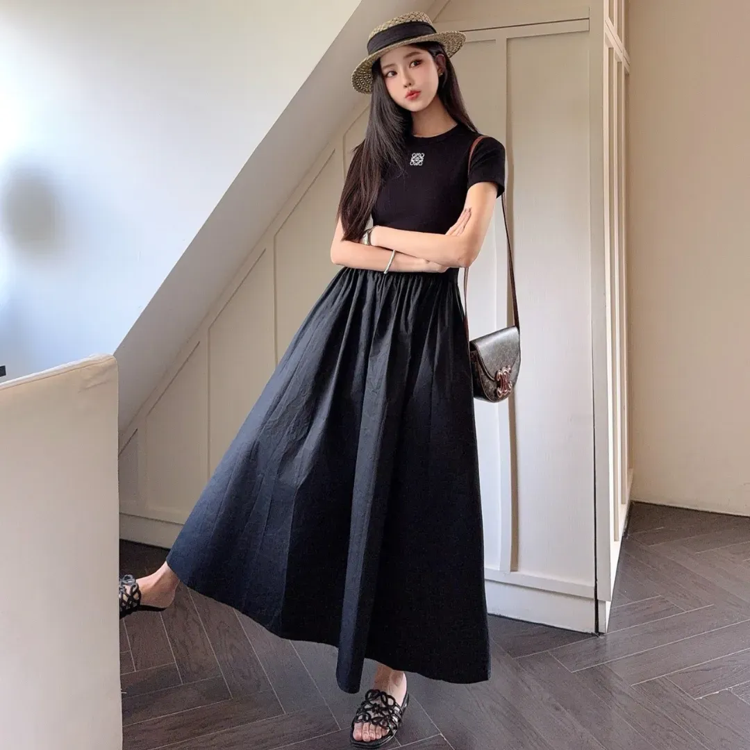 『 S-L』大注目 大活躍 女子マスト フェミニン シンプル キレカジ ポケット付き ワンピース