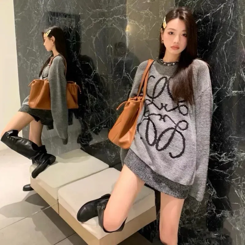 『S-XL』新しいスタイルの厚手のセーター、女性用のファッショナブルなラウンドネックニットセーター