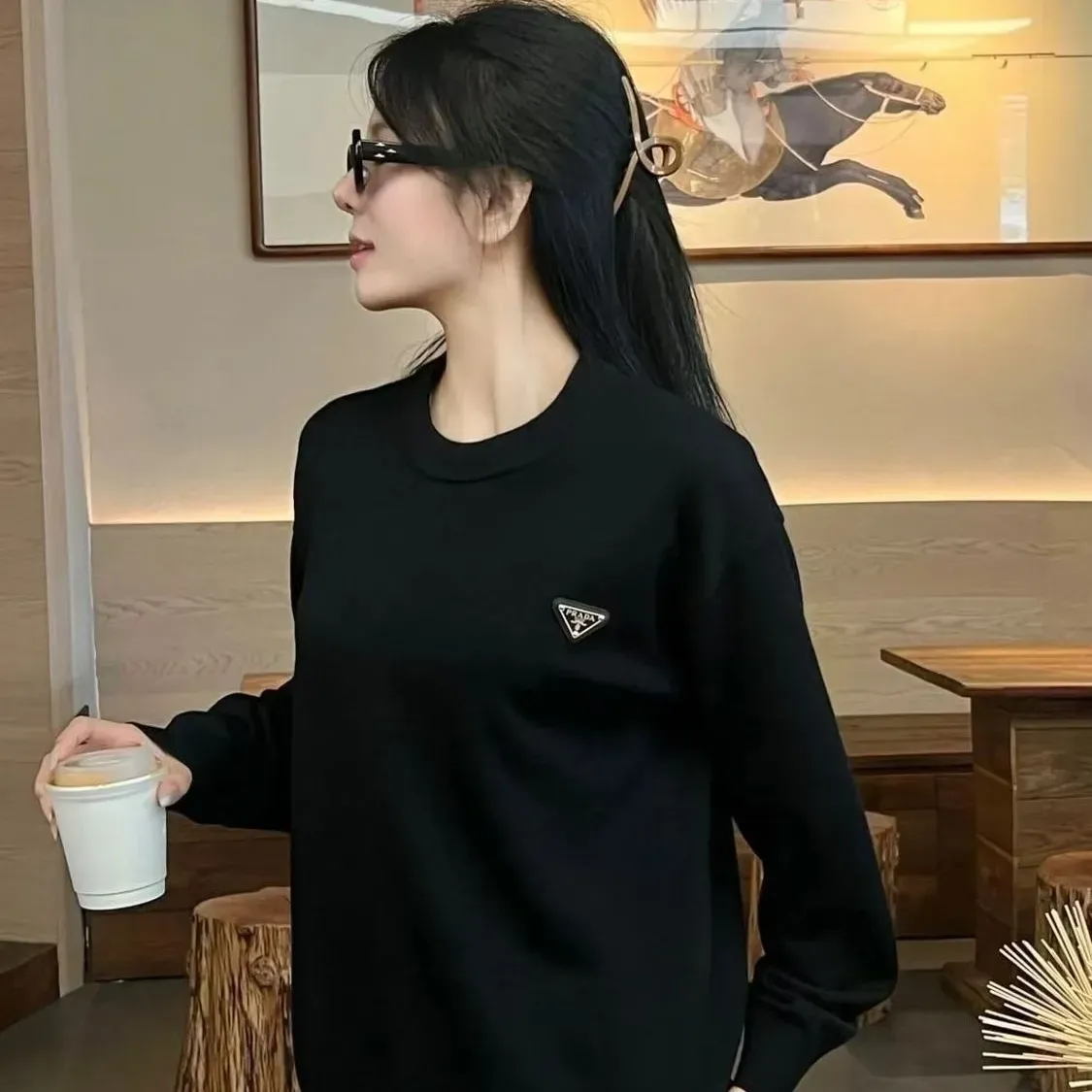 『S-3XL』新作の秋冬用、ゆったりとしたサイズ感でスタイリッシュなプルオーバータイプのクルーネック スウェットシャツ男女兼用