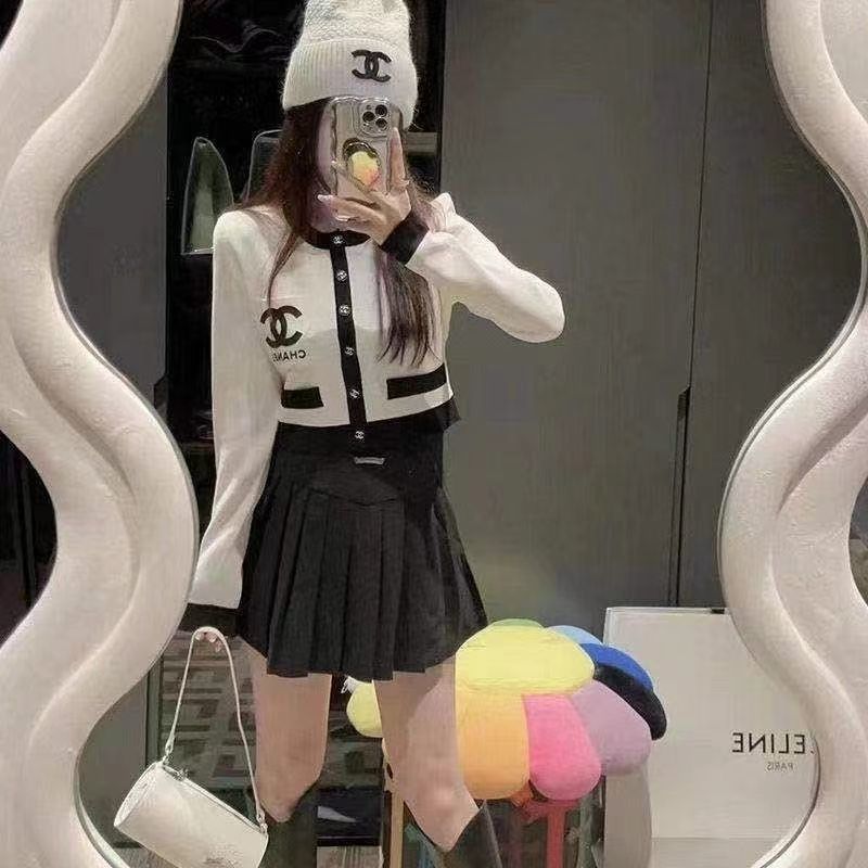 『S-L』秋冬の新作コントラストカラーニット長袖カーディガンセーター