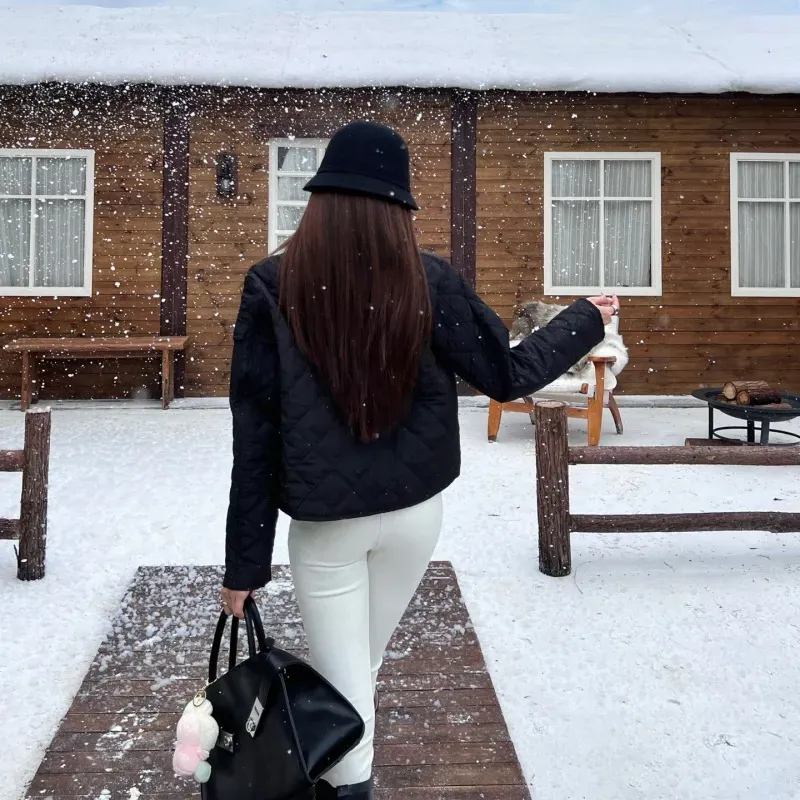 『S-L』好感度UP 元気いっぱい フェミニン シングルブレスト クルーデュロンジャケットアウター