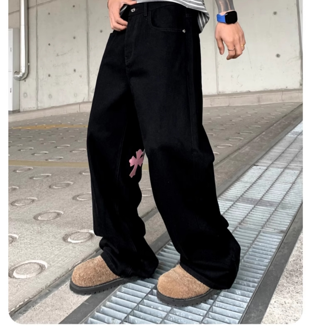 『S-3XL』2025年春夏新作 レイジーカラーパンツ 気質ジーンズ メンズ