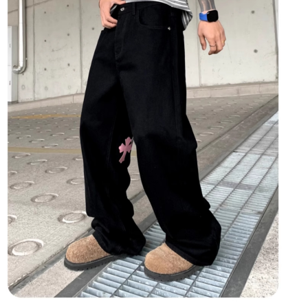 『S-3XL』2025年春夏新作 レイジーカラーパンツ 気質ジーンズ メンズ