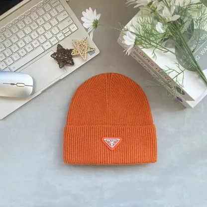 冬用ニットラビットファーファッショナブルな秋冬用厚手暖かいウール帽子
