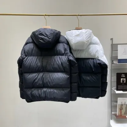 『M-2XL』好感度100％ 質感のいい ファッション 配色 ふわふわ フード付き ジッパー 冬 ダウンアウター