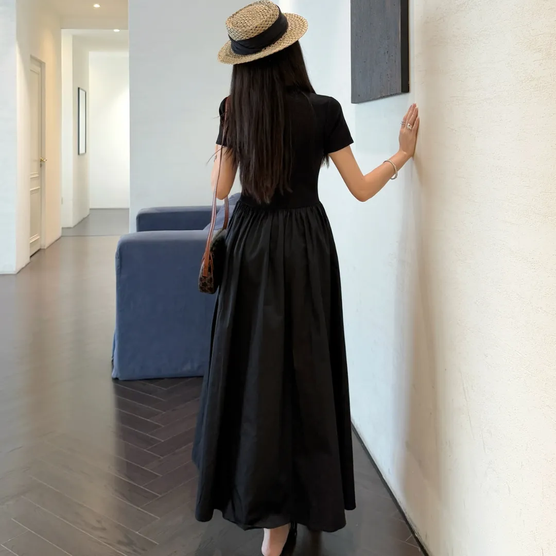 『 S-L』大注目 大活躍 女子マスト フェミニン シンプル キレカジ ポケット付き ワンピース