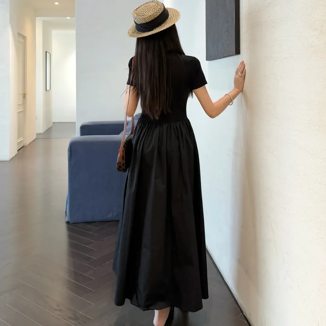 『 S-L』大注目 大活躍 女子マスト フェミニン シンプル キレカジ ポケット付き ワンピース