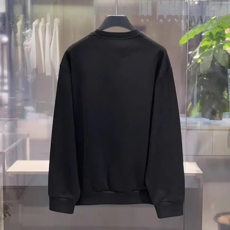 『S-3XL』新作の秋冬用、ゆったりとしたサイズ感でスタイリッシュなプルオーバータイプのクルーネック スウェットシャツ男女兼用