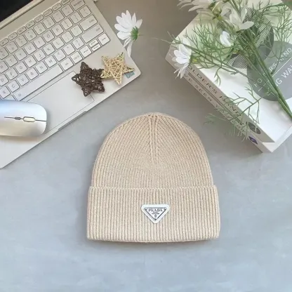 冬用ニットラビットファーファッショナブルな秋冬用厚手暖かいウール帽子