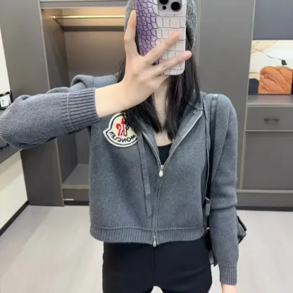 『S-L』秋冬新作 ジッパー付きニット 厚手カーディガンジャケット レディース