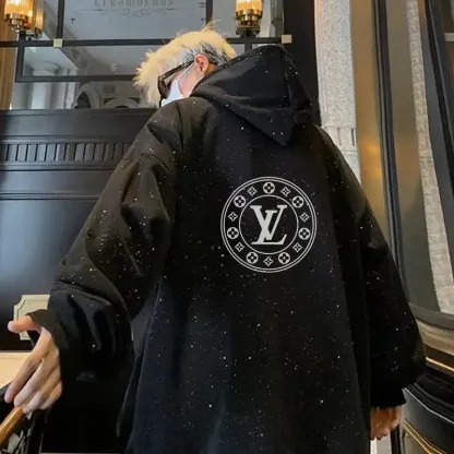 『S-3XL』激売れ中 憧れ 新品 おしゃれ ラメ入り フード付き プリント パーカー