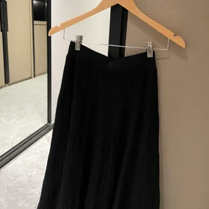 『フリー』セット 大人の定番 着心地良い 絶対流行 ファッション ニット生地 無印 着瘦せ トップス+スカート