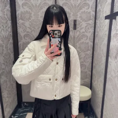 『S-L』好感度UP 元気いっぱい フェミニン シングルブレスト クルーデュロンジャケットアウター