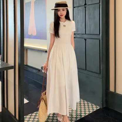 『 S-L』大注目 大活躍 女子マスト フェミニン シンプル キレカジ ポケット付き ワンピース