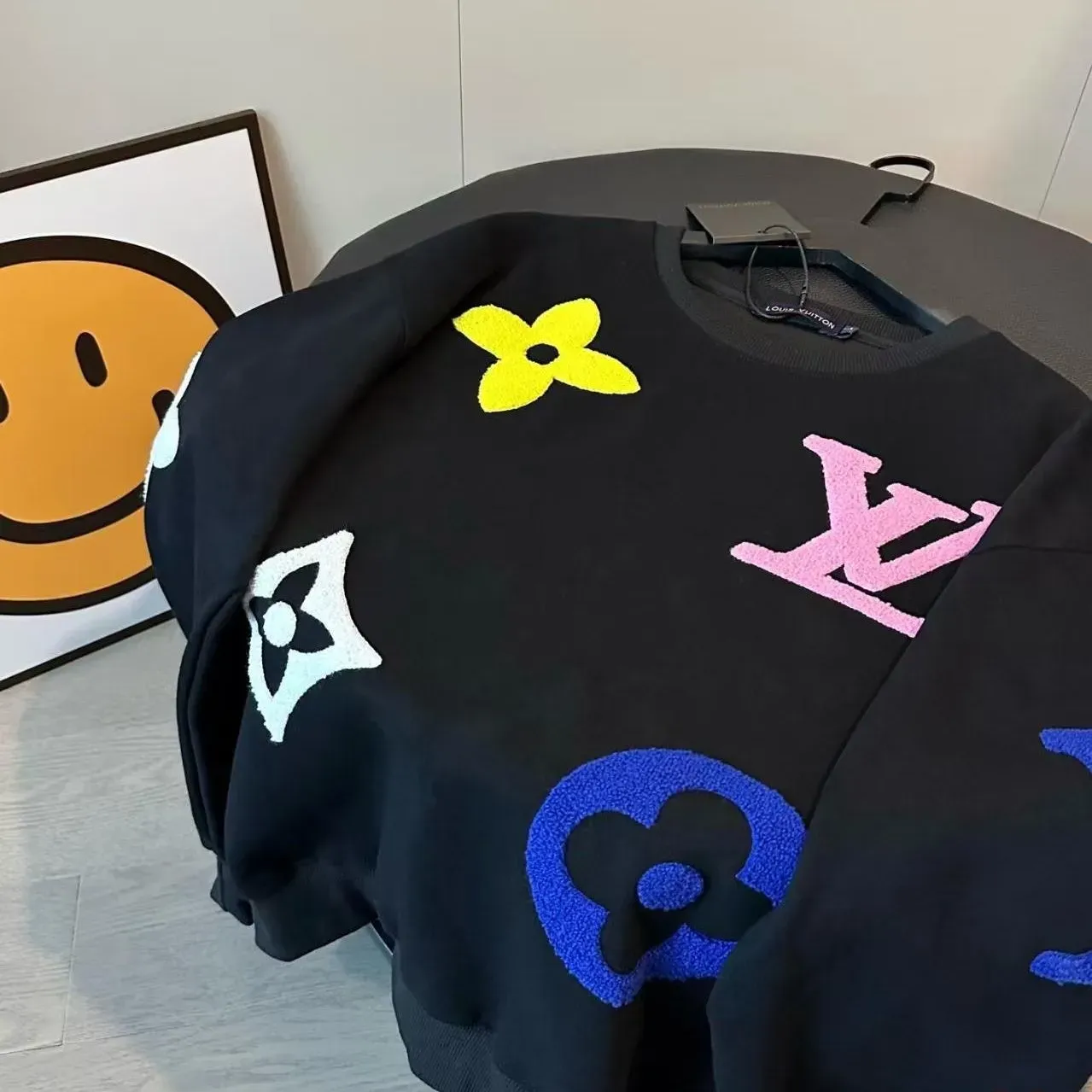 『S-3XL』ホットな新しいタオル刺繍フック花文字秋と冬のスウェットシャツの女性のゆったりとしたカジュアルな気質の長袖