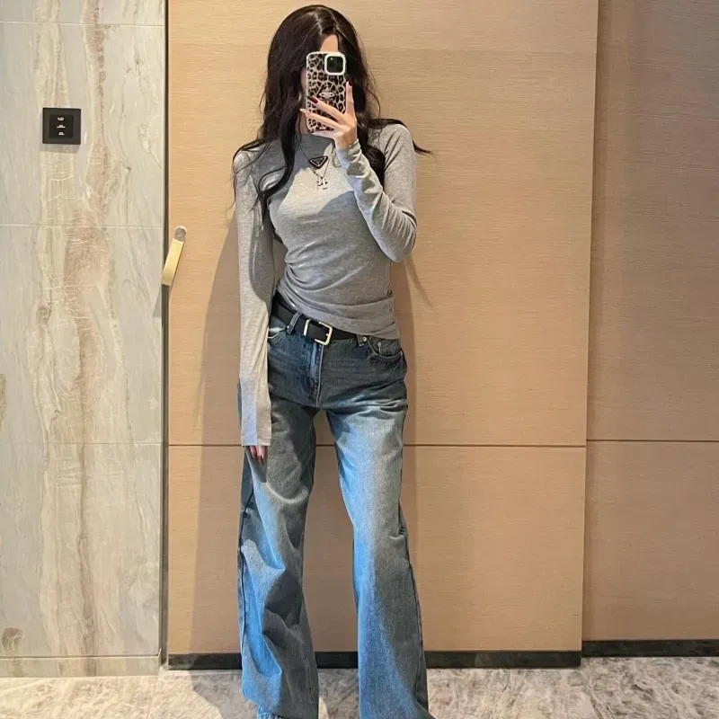 『S-L』今季も大流行トレンド 快適 柔らかい着瘦せ 細身シルエット長袖Tシャツ