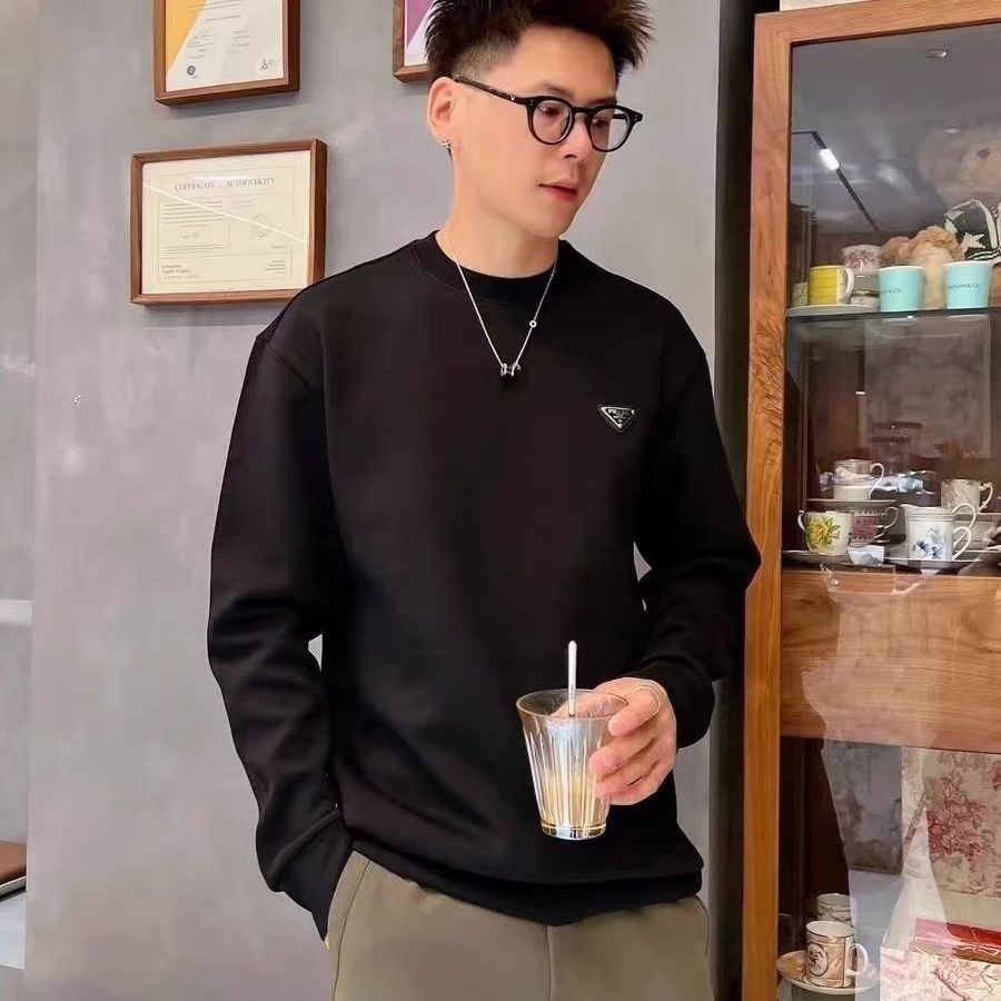 『S-3XL』新作の秋冬用、ゆったりとしたサイズ感でスタイリッシュなプルオーバータイプのクルーネック スウェットシャツ男女兼用